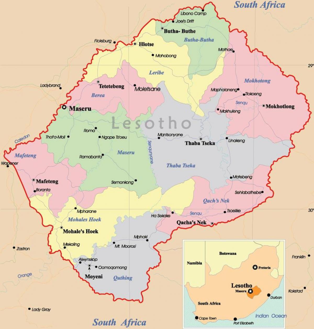 지도의 레소토