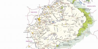 지도 레소토의 테두리는 게시물