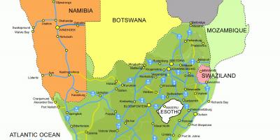 지도의 레소토 및 남아프리카