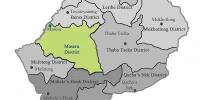 지도 레소토의를 보여주는 지구