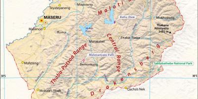 레소토 사진 지도